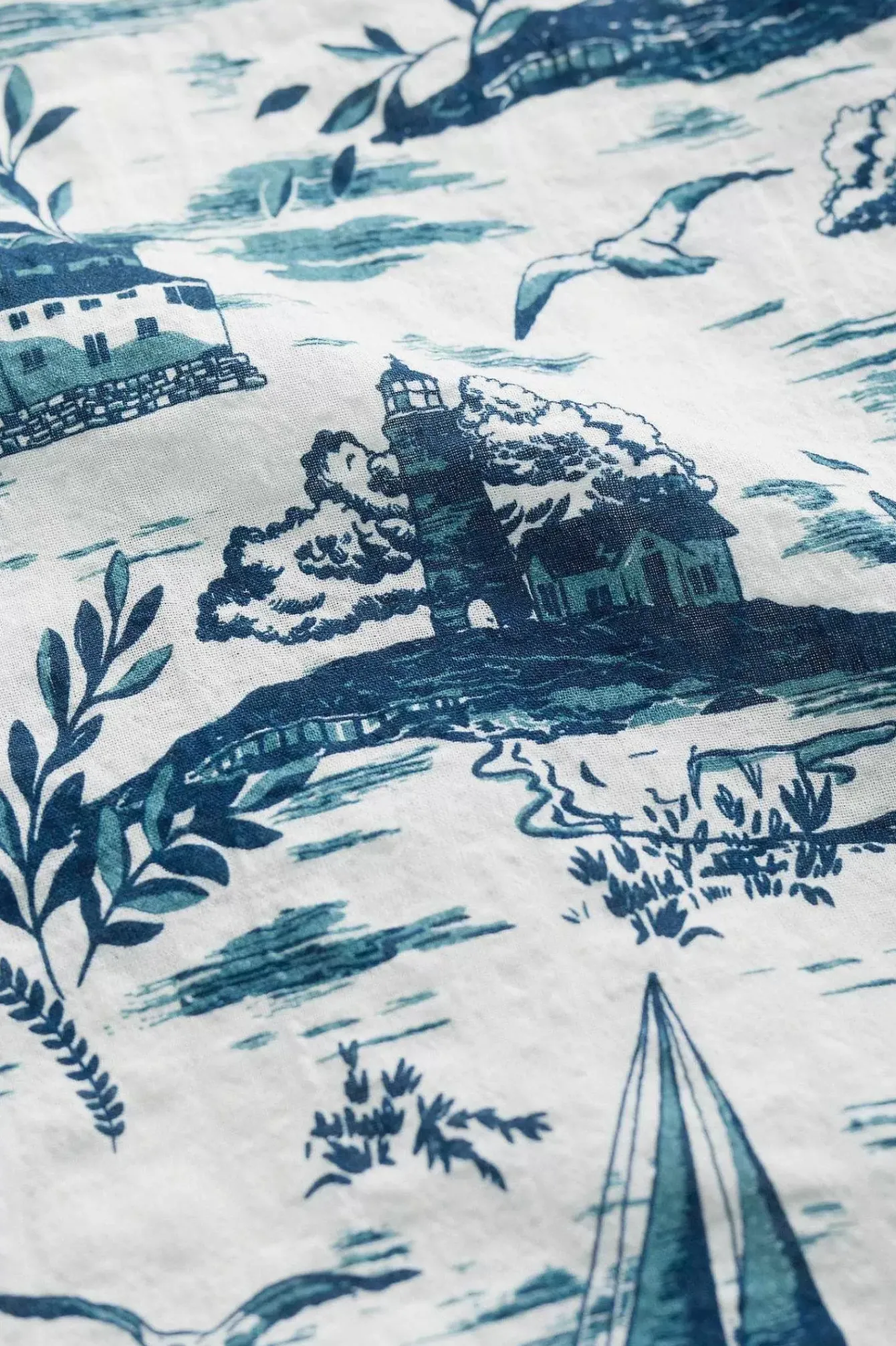 Seasalt Cornwall Tops<Treasury Short Sleeve Blouse Toile Seaside Chalk