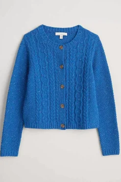 Seasalt Cornwall Knitwear<Tressa Merino Blend Cable Knit Cardigan Waterside
