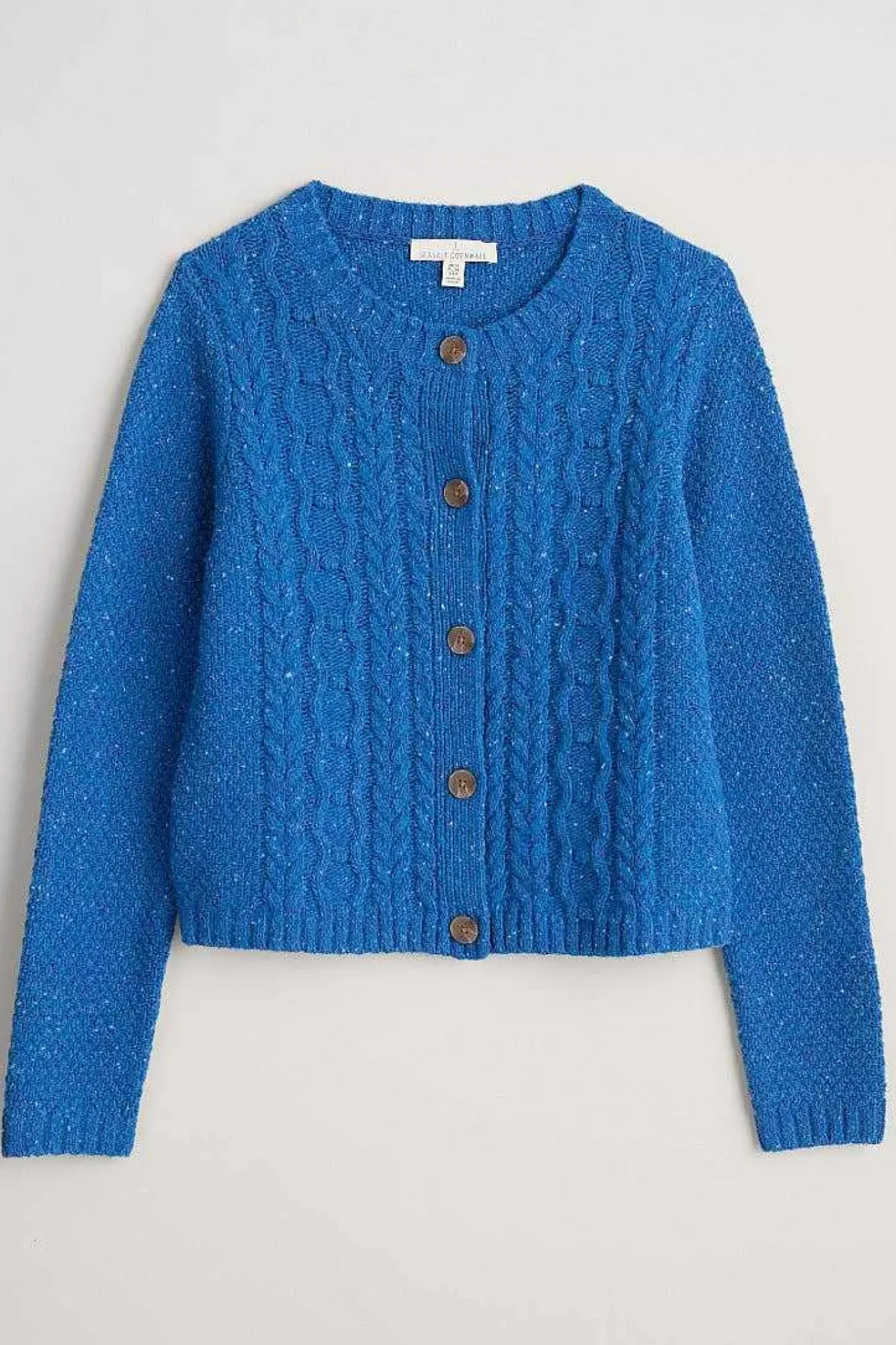 Seasalt Cornwall Knitwear<Tressa Merino Blend Cable Knit Cardigan Waterside