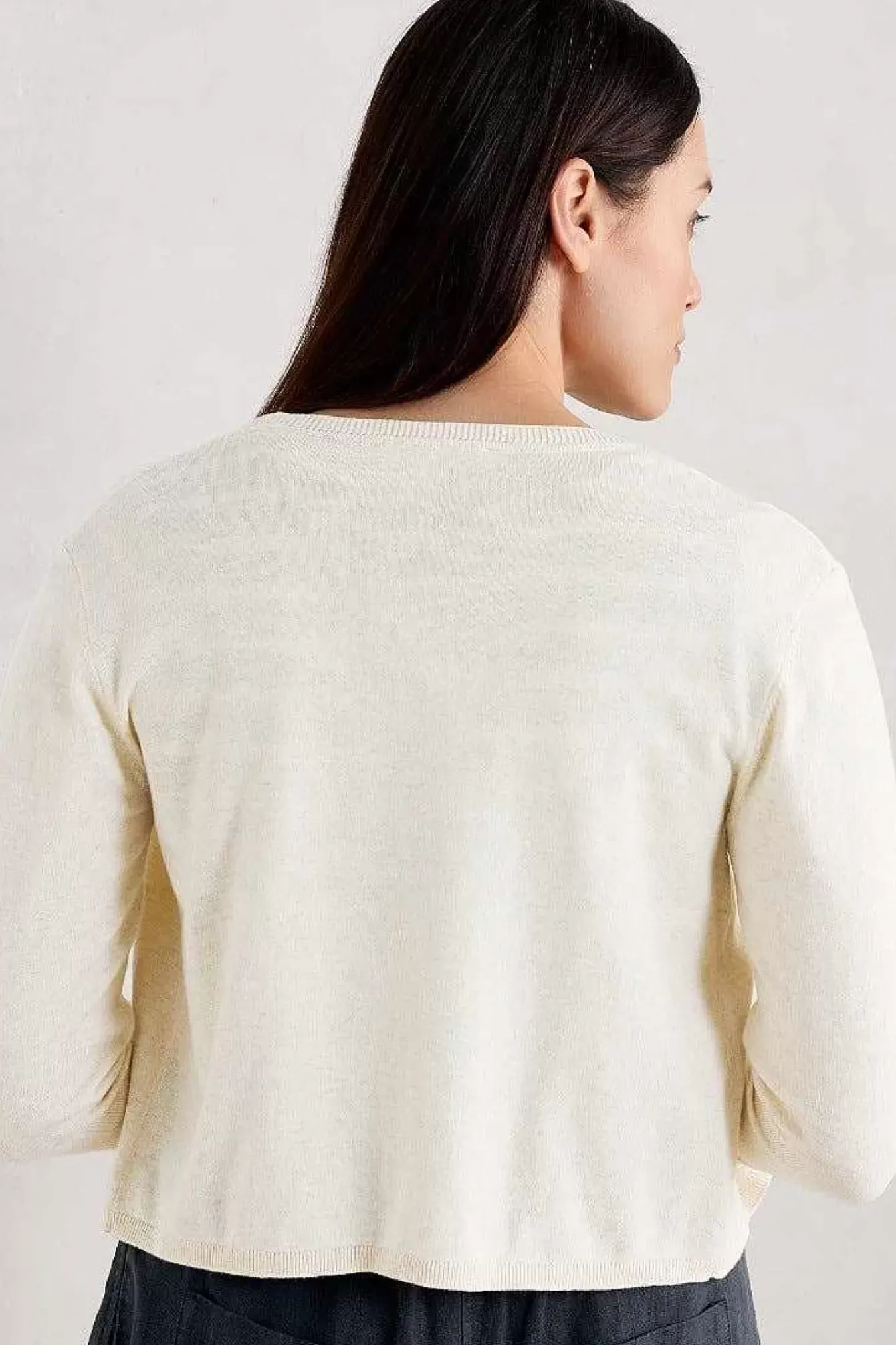 Seasalt Cornwall Knitwear<Vanessa Cotton Cardigan (Gots) Chalk