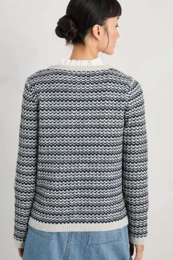 Seasalt Cornwall Knitwear<Wall Penny Jumper Maze Marine Aran
