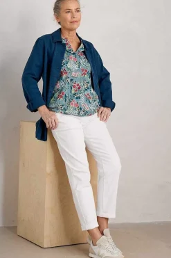 Seasalt Cornwall Tops<Watercolour Sketch 3/4 Sleeve Top (Gots) Painterly Field Wade