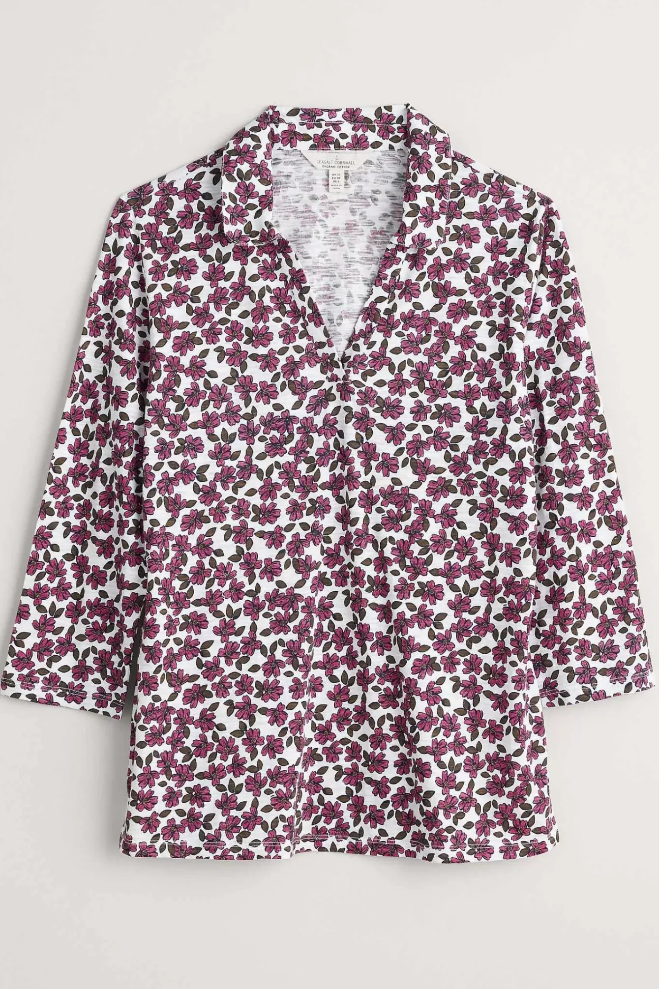 Seasalt Cornwall Tops<Wavecrest Jersey Shirt (Gots) Field Flower Chalk