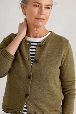 Seasalt Cornwall Knitwear<Wheal Pool Organic Cotton Cardigan Fern Moss