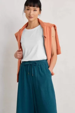 Seasalt Cornwall Tops<Wild Plain Organic Cotton Racerback Vest (Gots) Salt