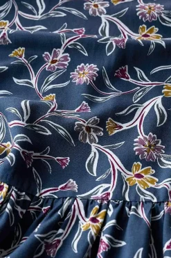 Seasalt Cornwall Skirts<Wildflower Field Tiered Midi Skirt Printed Plant Squall