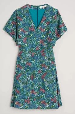 Seasalt Cornwall Dresses<Wilsey Empire Line Flared Sleeve Dress Coastal Meadow Light Squid