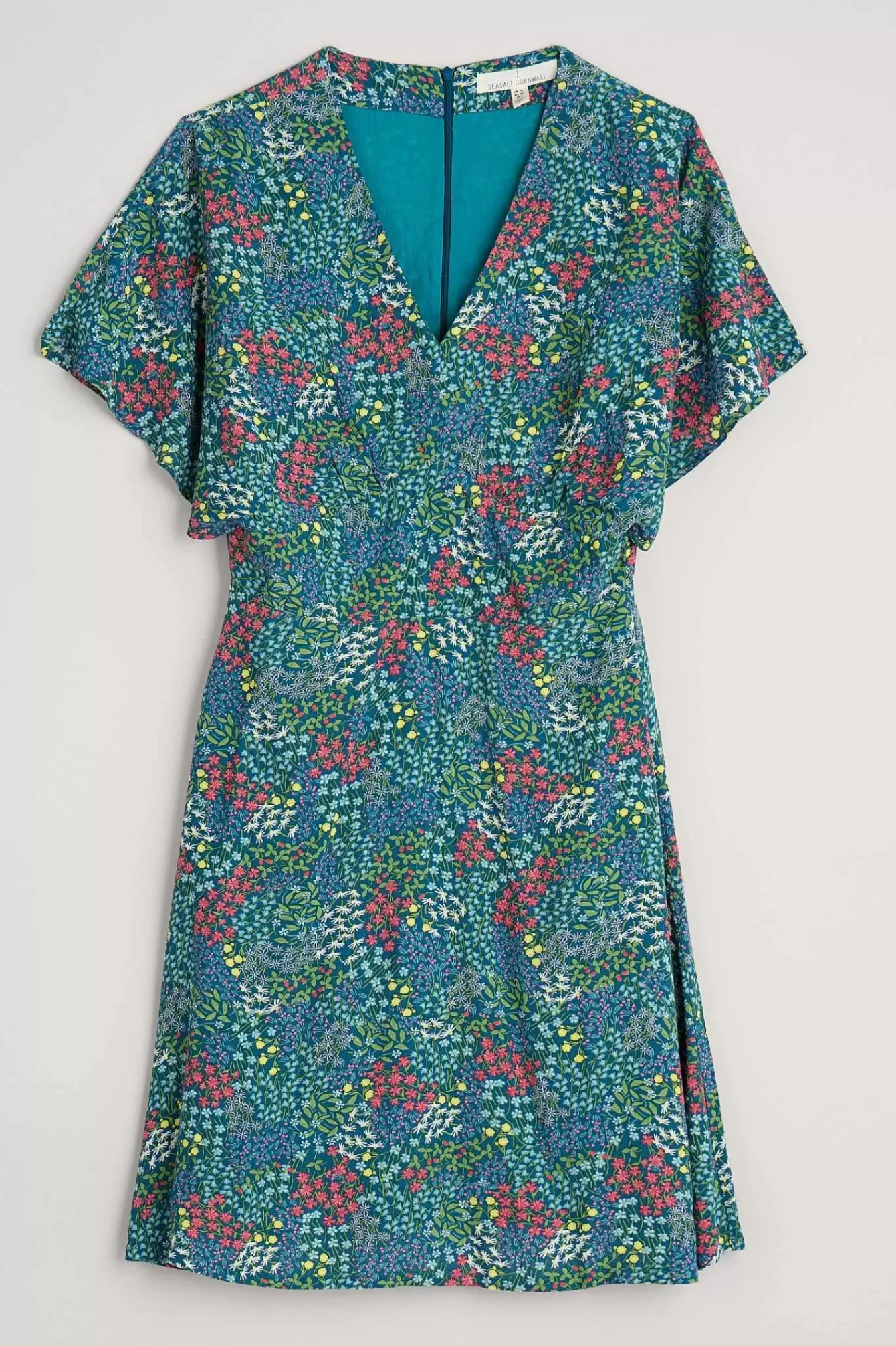Seasalt Cornwall Dresses<Wilsey Empire Line Flared Sleeve Dress Coastal Meadow Light Squid