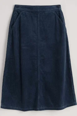 Seasalt Cornwall Skirts<Window Wren Cord Midi Skirt Maritime