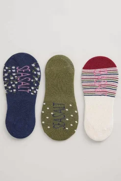Seasalt Cornwall Socks & Tights<Women's Everyday Liner Socks Pack Of 3 Cloud Pattern Mix