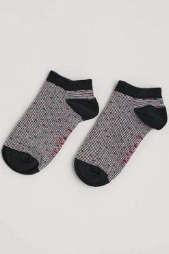 Seasalt Cornwall Socks & Tights<Women's Everyday Trainer Socks Spot Stripe Dusk
