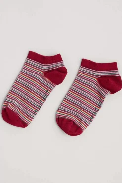Seasalt Cornwall Socks & Tights<Women's Everyday Trainer Socks Spot Stripe Dusk