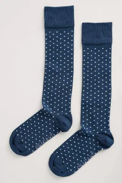 Seasalt Cornwall Socks & Tights<Women's High Mast Long Socks Ropers Onyx