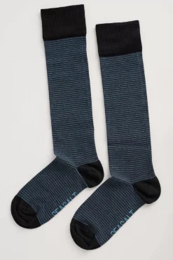 Seasalt Cornwall Socks & Tights<Women's High Mast Long Socks Ropers Onyx