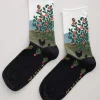 Seasalt Cornwall Socks & Tights<Women's Postcard Organic Cotton Socks Orchard Trees Onyx