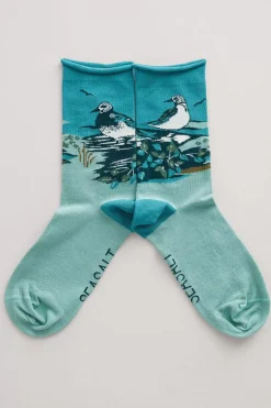 Seasalt Cornwall Socks & Tights<Women's Postcard Organic Cotton Socks Orchard Trees Onyx