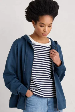 Seasalt Cornwall Tops<Wych Elm Zip Up Hoodie Squall
