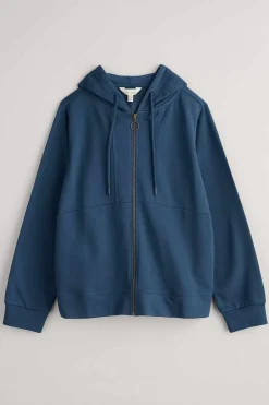 Seasalt Cornwall Tops<Wych Elm Zip Up Hoodie Squall