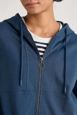 Seasalt Cornwall Tops<Wych Elm Zip Up Hoodie Squall